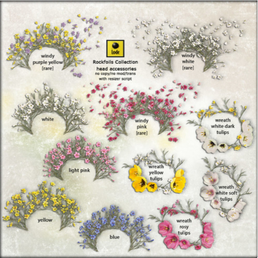 *LODE* Head Accessories - Rockfoils [purple_yellow] RARE