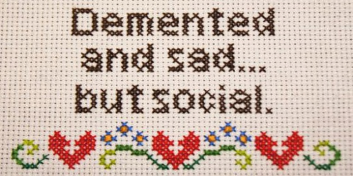 Demented Sad Social Needlework Texture