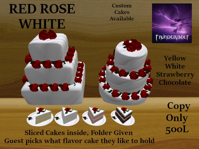 CAKE RED ROSE WHITE