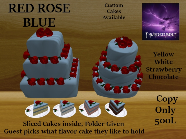CAKE RED ROSE BLUE