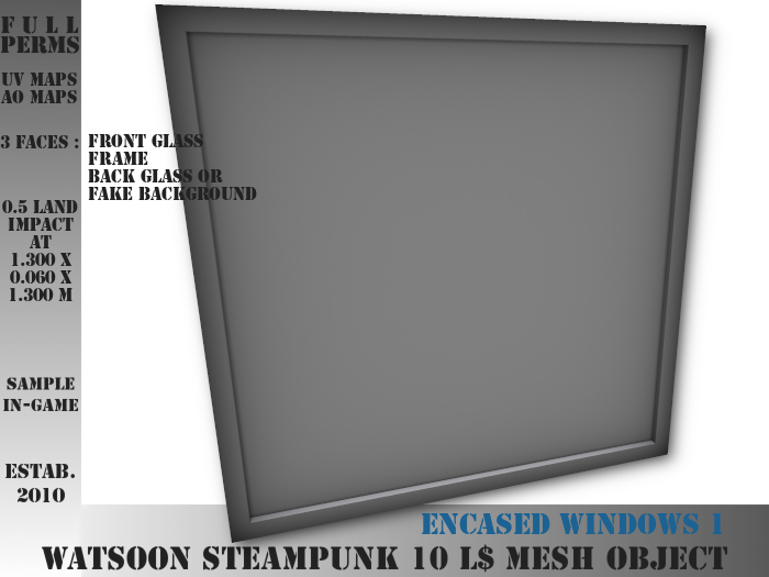 Encased windows 1 - 1 LI - FULL PERM Meshes