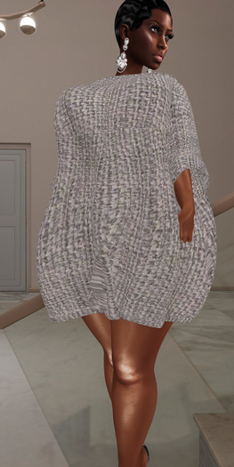 Modest: Shirt Dress_Grey Tweed