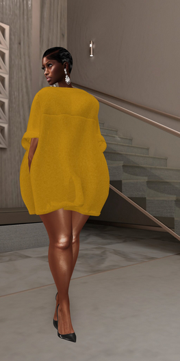 Modest: Shirt Dress_mustard