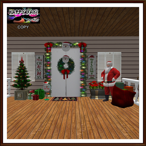 Christmas - Santa on the Christmas Porch Set