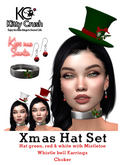 Kitty Crush Kiss me Santa Hat Set
