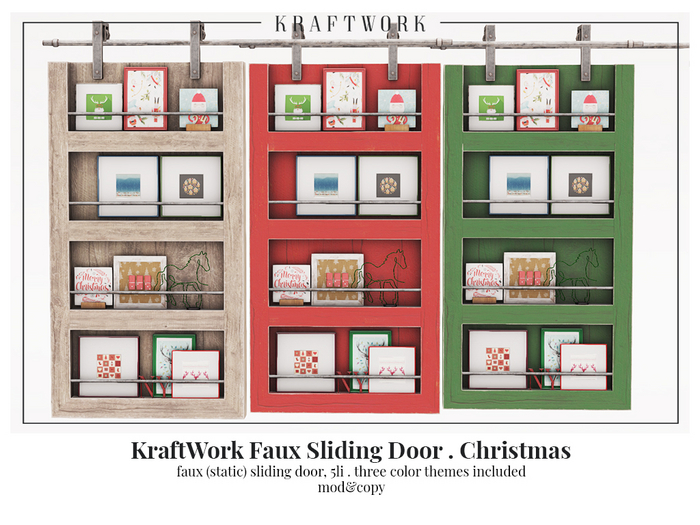 KraftWork Faux Sliding Door . Christmas (Add Me)