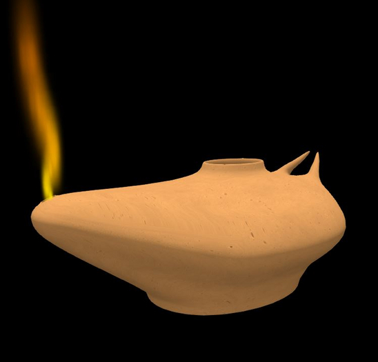roman old oil lamp 