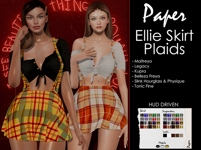 Paper. - Ellie Skirt Plaids