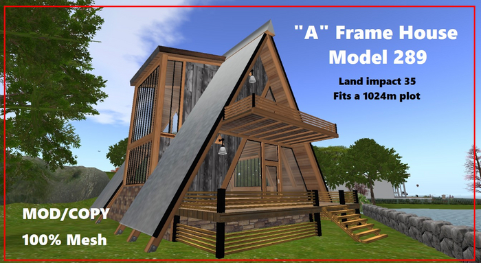 A FRAME HOUSE Model 289  35Li 1024m
