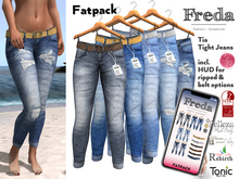 "Freda" Fatpack Tia Tight Jeans 4 colors HUD, Belt Options, Ripped, Non Ripped, Belleza, Gen.X, Rebirth, Slink, Legacy