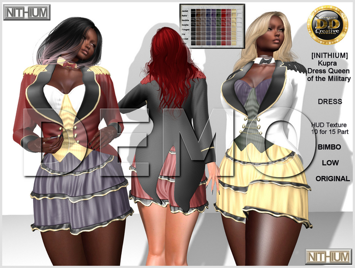 ☾ⅅⅅ☽ ◉ [INITHIUM] Kupra Dress Queen of the Military ◉ DEMO