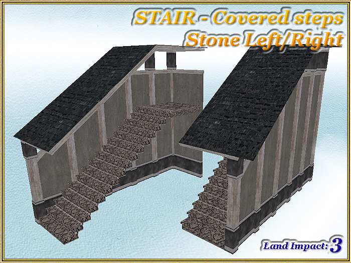 STAIR Covered steps Stone Left