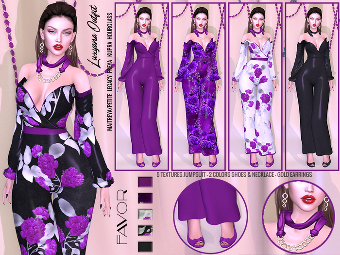 FAVOR - LUXYANA LEVENDER OUTFIT 
