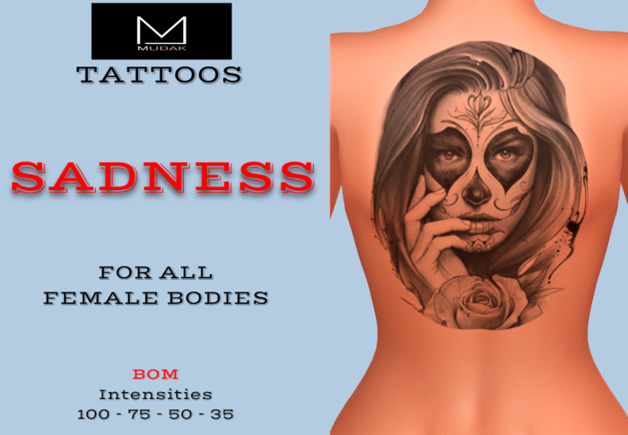 MUDAK TATTOOS - SADNESS - FEMALE TATTOO