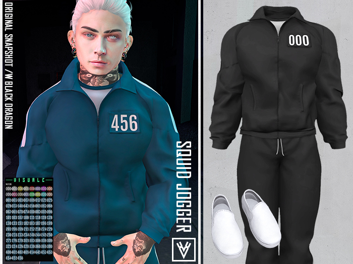 [ xVx ]SQUID JOGGER - FATPACK (75% LESS + BLACK)