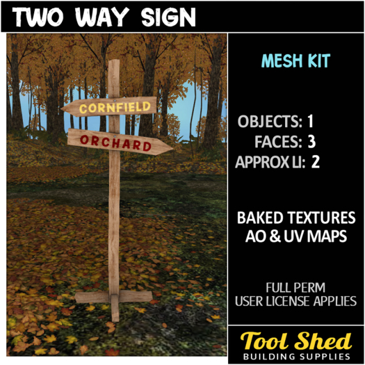 Tool Shed - Two Way Sign Mesh Kit - Fall Decoration