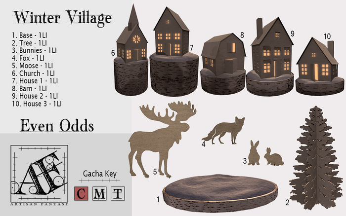 AF ARTISAN FANTASY CHRISTMAS WINTER VILLAGE FULL SET