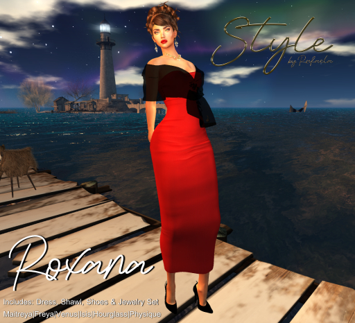 Style by Rafaela Roxana Strapless Long Dress Red BOX