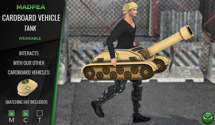 MadPea Cardboard Vehicle - Tank