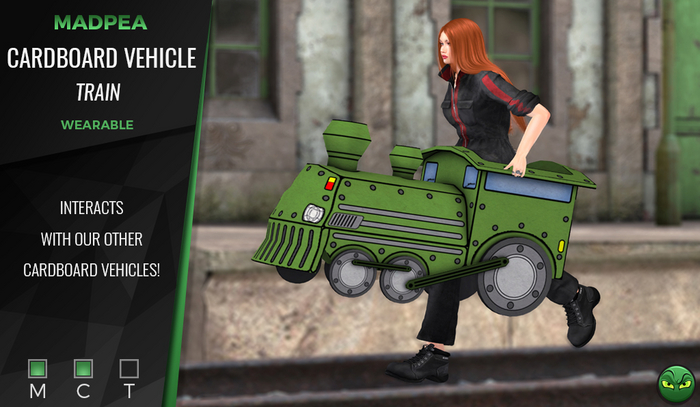 MadPea Cardboard Vehicle - Train