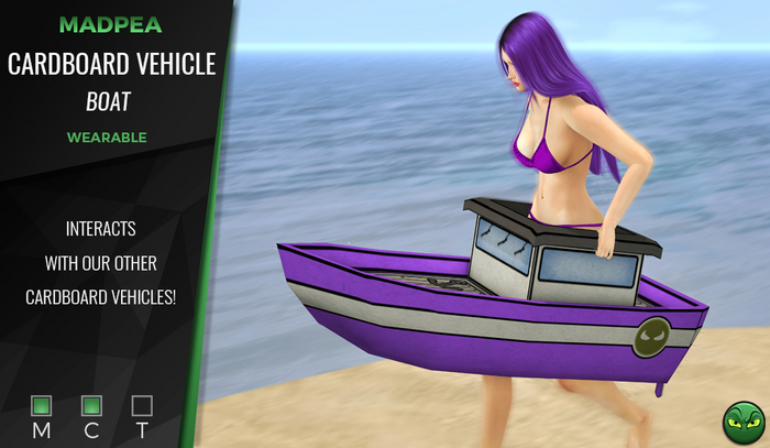 MadPea Cardboard Vehicle - Boat