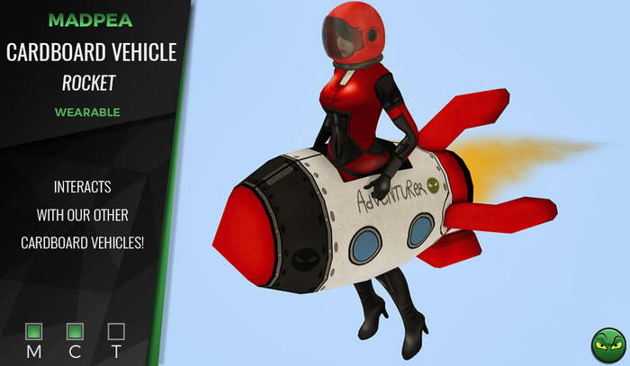 MadPea Cardboard Vehicle - Rocket