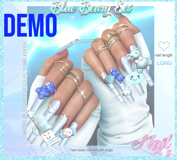 NAILPLUG:: Blue Beary Set DEMO