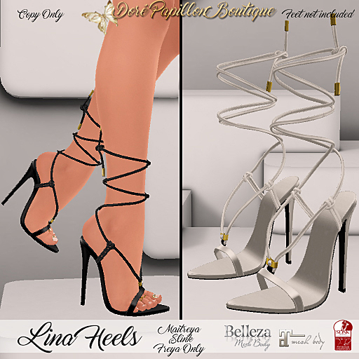 DPB Lina Heels - Champagne *Maitreya, Slink, & Freya*