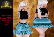 MyLover39 Designs-ALANA Blue SKIRT-KUPRA