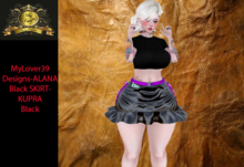 MyLover39 Designs-ALANA Black SKIRT-KUPRA