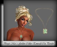 Birgit Mai's Golden Necklace & Emerald Cut Peridot (BOXED)