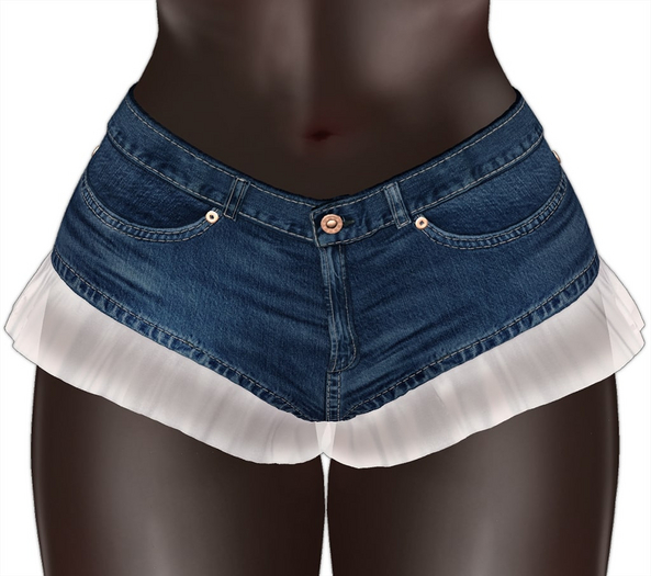 Kaithleen's Heather Denim Shorts - Basic
