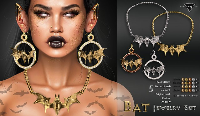 #MG - Bat -  Jewelry Set