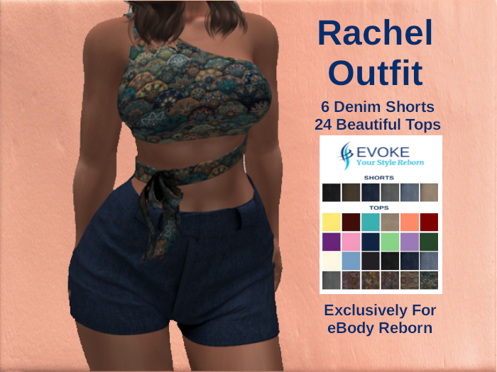 ! E V O K E ! Rachel Shorts Outfit for eBody Reborn