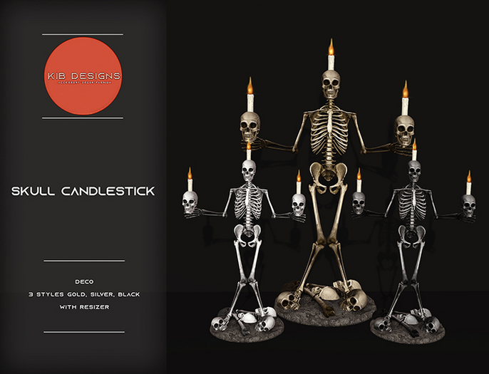KiB Designs - Skull Candlestick FATPACK 