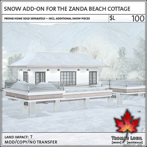 Trompe Loeil - Snow Add-On for the Zanda Beach Cottage [mesh]