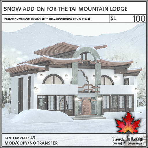 Trompe Loeil - Snow Add-On for the Tai Mountain Lodge [mesh]