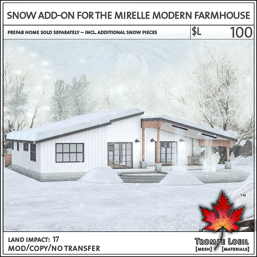 Trompe Loeil - Snow Add-On for the Mirelle Farmhouse [mesh]