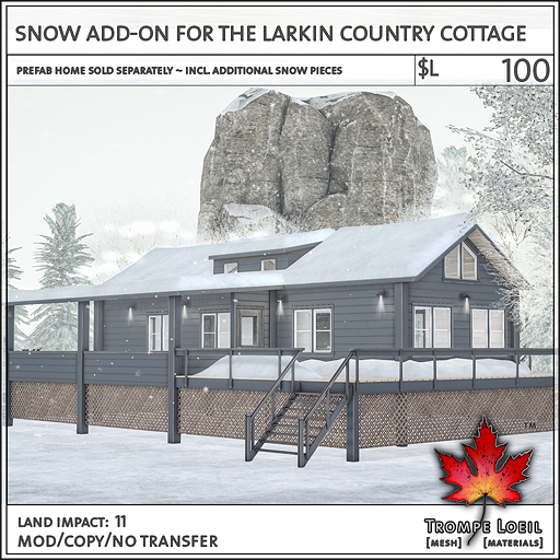Trompe Loeil - Snow Add-On for the Larkin Country Cottage [mesh]