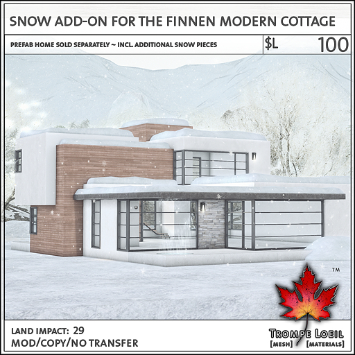 Trompe Loeil - Snow Add-On for the Finnen Modern Cottage [mesh]