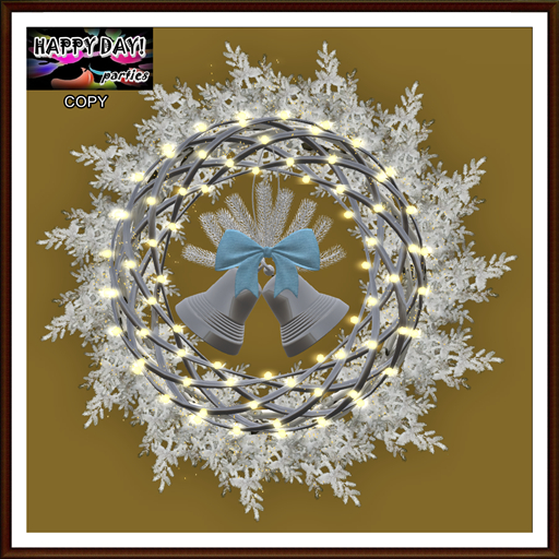 Christmas - Bells with Tiny Lights Winter Wreath