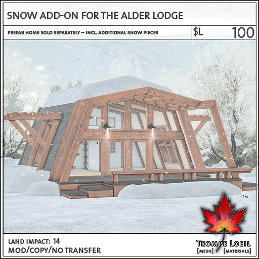 Trompe Loeil - Snow Add-On for the Alder Lodge [mesh]
