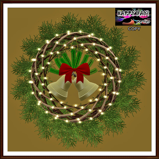 Christmas - Bells with Tiny Lights Wreath