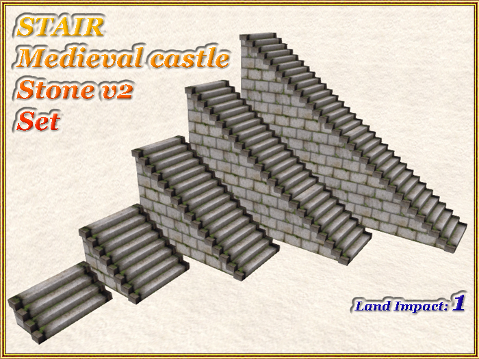 STAIR - Medieval castle Stone v2 Set (1 LI) (Full perm)