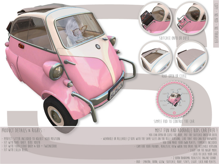 Sweet Baby - Cutiepie Car [Bright Pink]