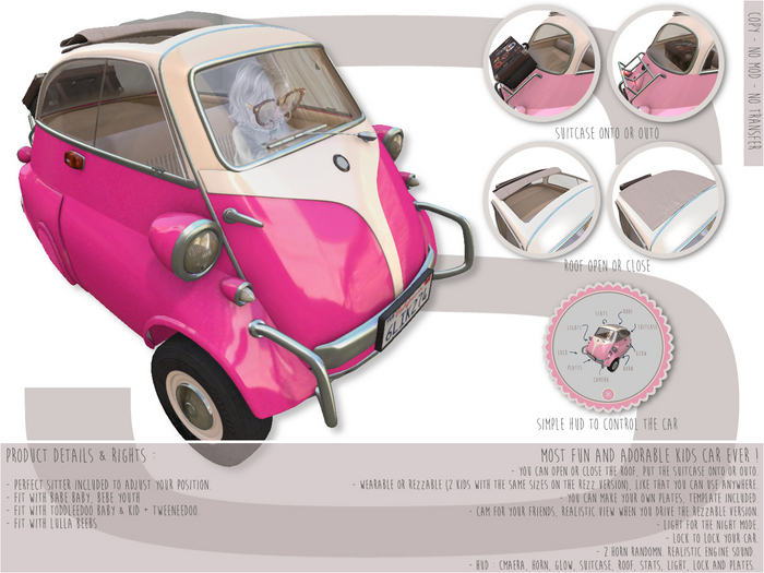 Sweet Baby - Cutiepie Car [Dark Pink]