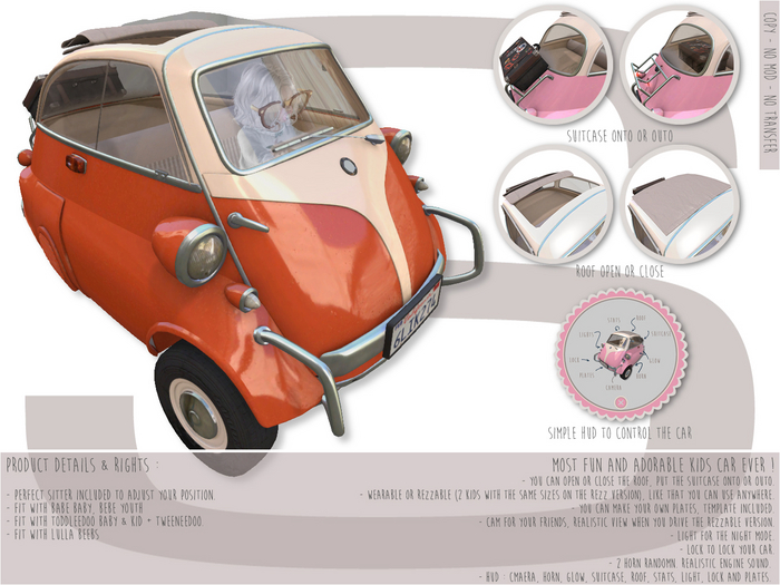 Sweet Baby - Cutiepie Car [Dark Orange]