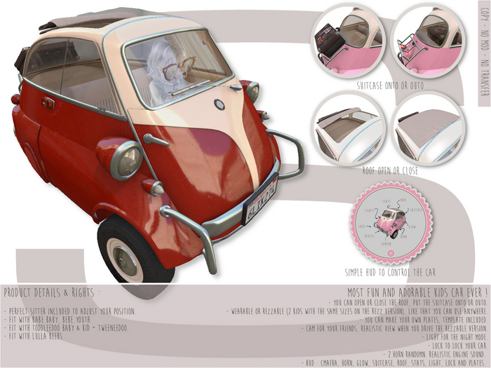 Sweet Baby - Cutiepie Car [Dark Red]