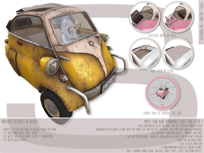 Sweet Baby - Cutiepie Car [Rust Yellow]