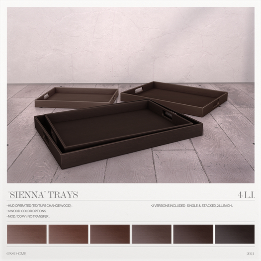 Onsu - "Sienna" Trays